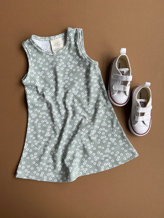 Harlow dress in Mint floral